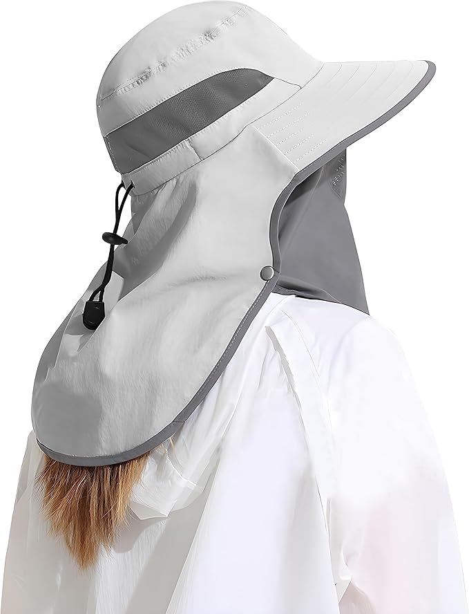 Outdoor Sun Hat Detachable Neck Face Flap